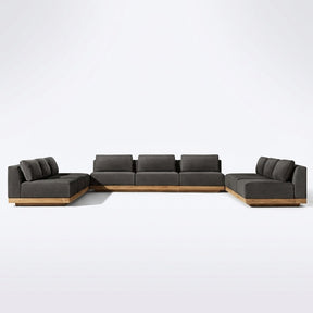 Solis U Shaped Sofa Teak - Front View
